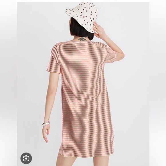 Madewell Swingy Tee Dress in Stripe - Picture 7 of 8
